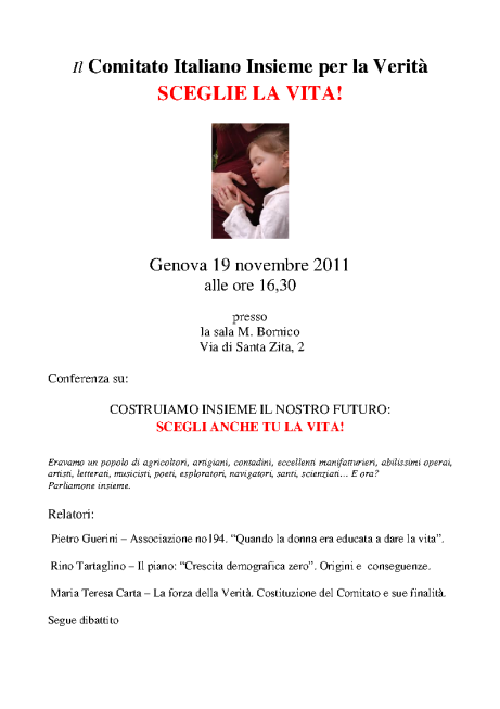 Locandina Conferenza 19.11.2011